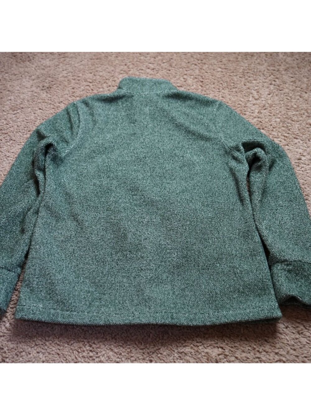 Eddie Bauer Fleece Sweatshirt Womens S Green Long Sleeve 1/4 Button Pullover Coz - Picture 8 of 9